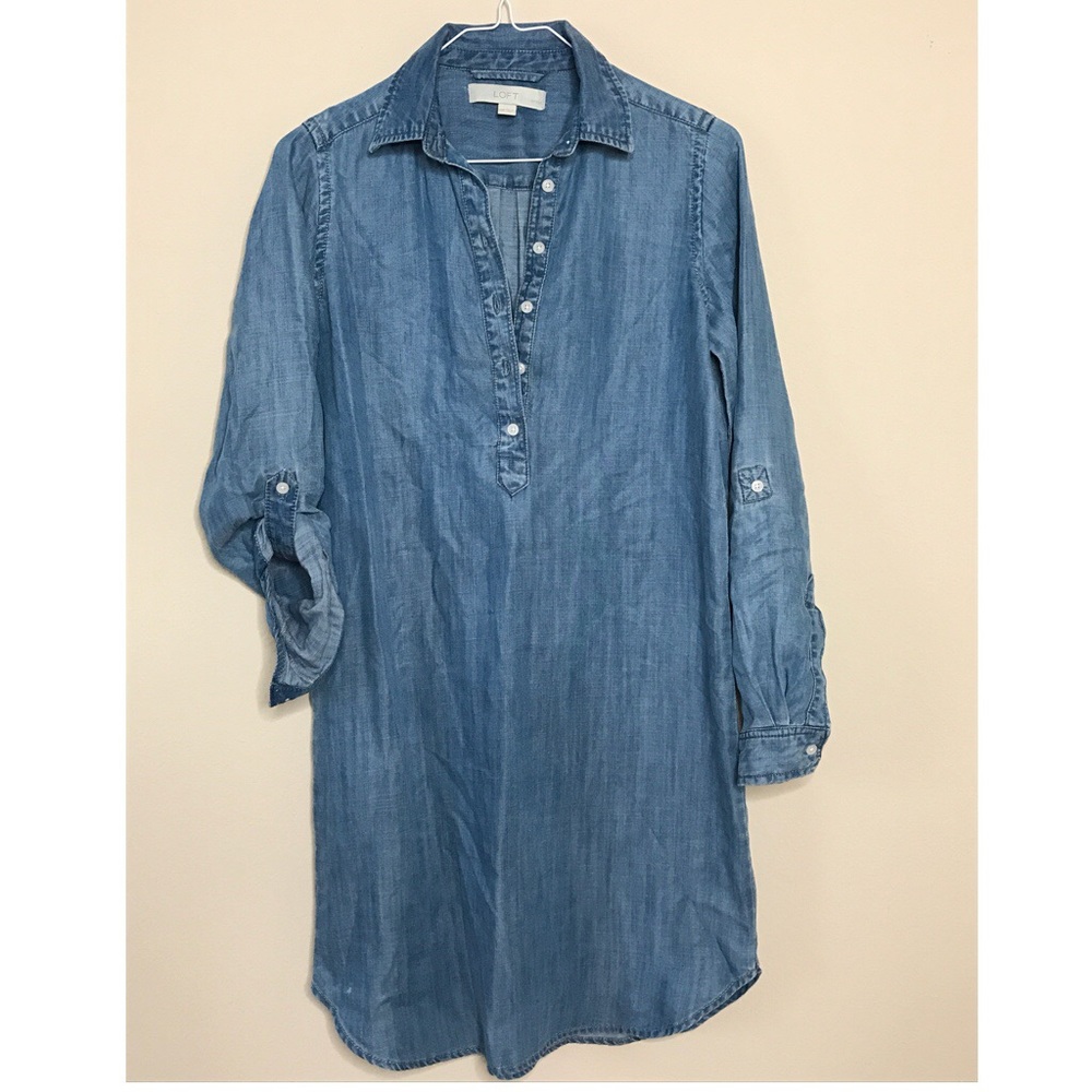 Loft chambray shirt dress